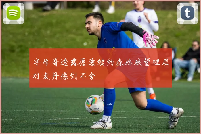 字母哥透露愿意续约森林狼管理层对麦丹感到不舍